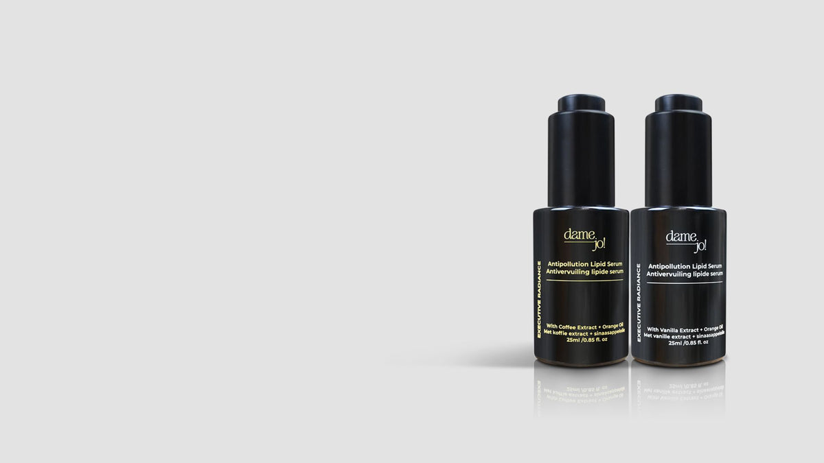 Dame Jo! 24-Hour Lipid System, Executive Radiance Coffee and Vanilla Antipollution Lipid Serum duo